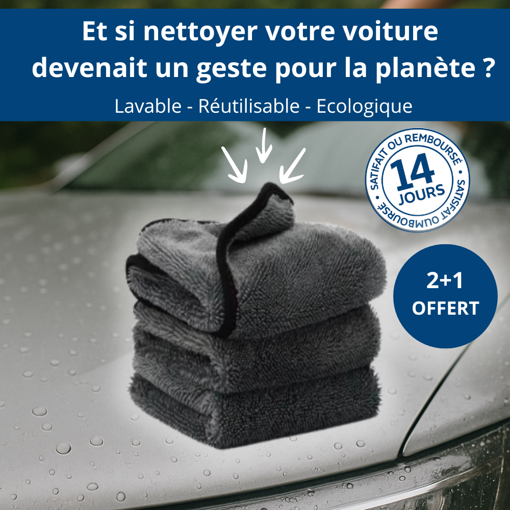CLOUDFIBER™ - Chiffon microfibre XXL ultra-absorbant pour voiture