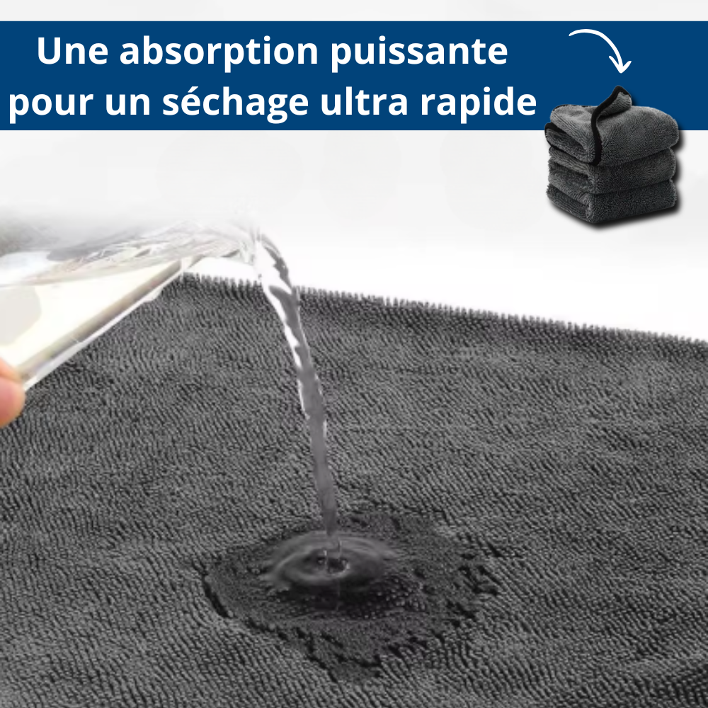 CLOUDFIBER™ - Chiffon microfibre XXL ultra-absorbant pour voiture