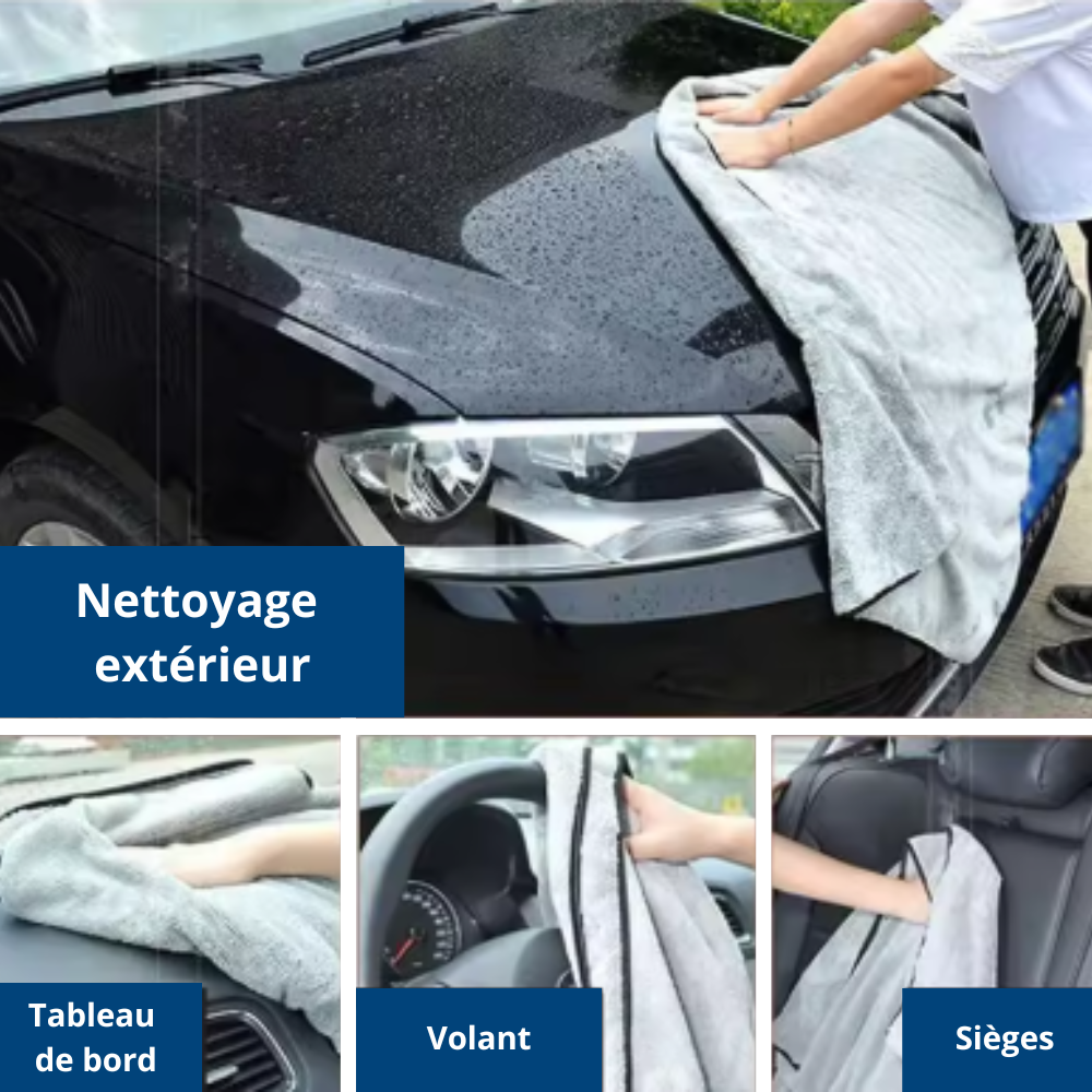 CLOUDFIBER™ - Chiffon microfibre XXL ultra-absorbant pour voiture